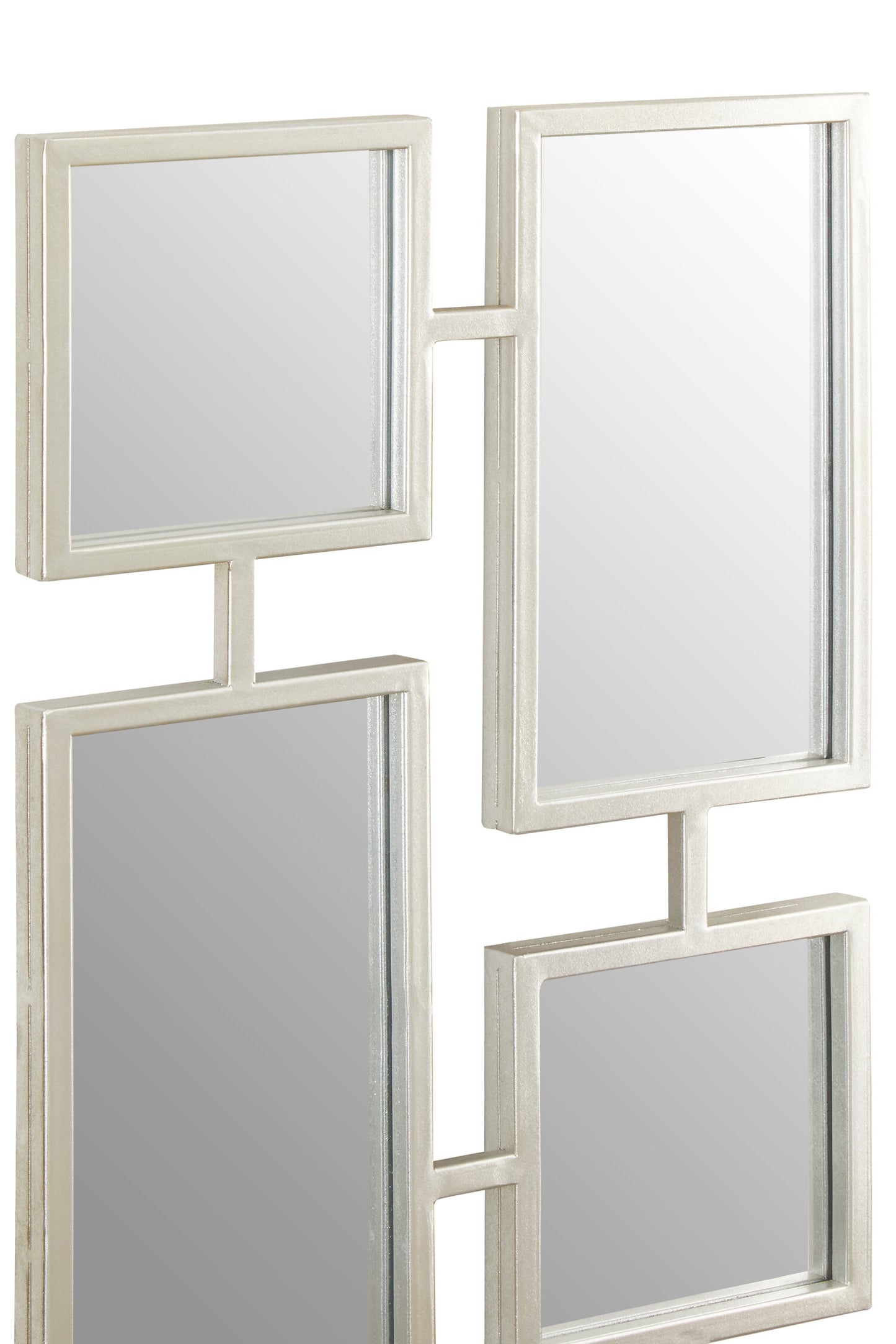 Chrono Industrial Silver Multi-Frame Wall Mirror