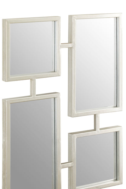 Chrono Industrial Silver Multi-Frame Wall Mirror