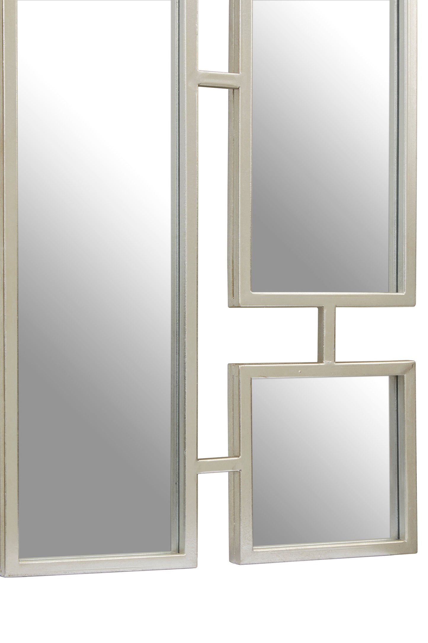 Chrono Industrial Silver Multi-Frame Wall Mirror