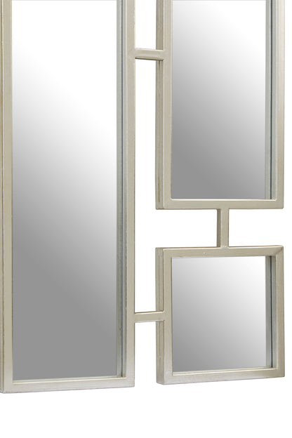 Chrono Industrial Silver Multi-Frame Wall Mirror