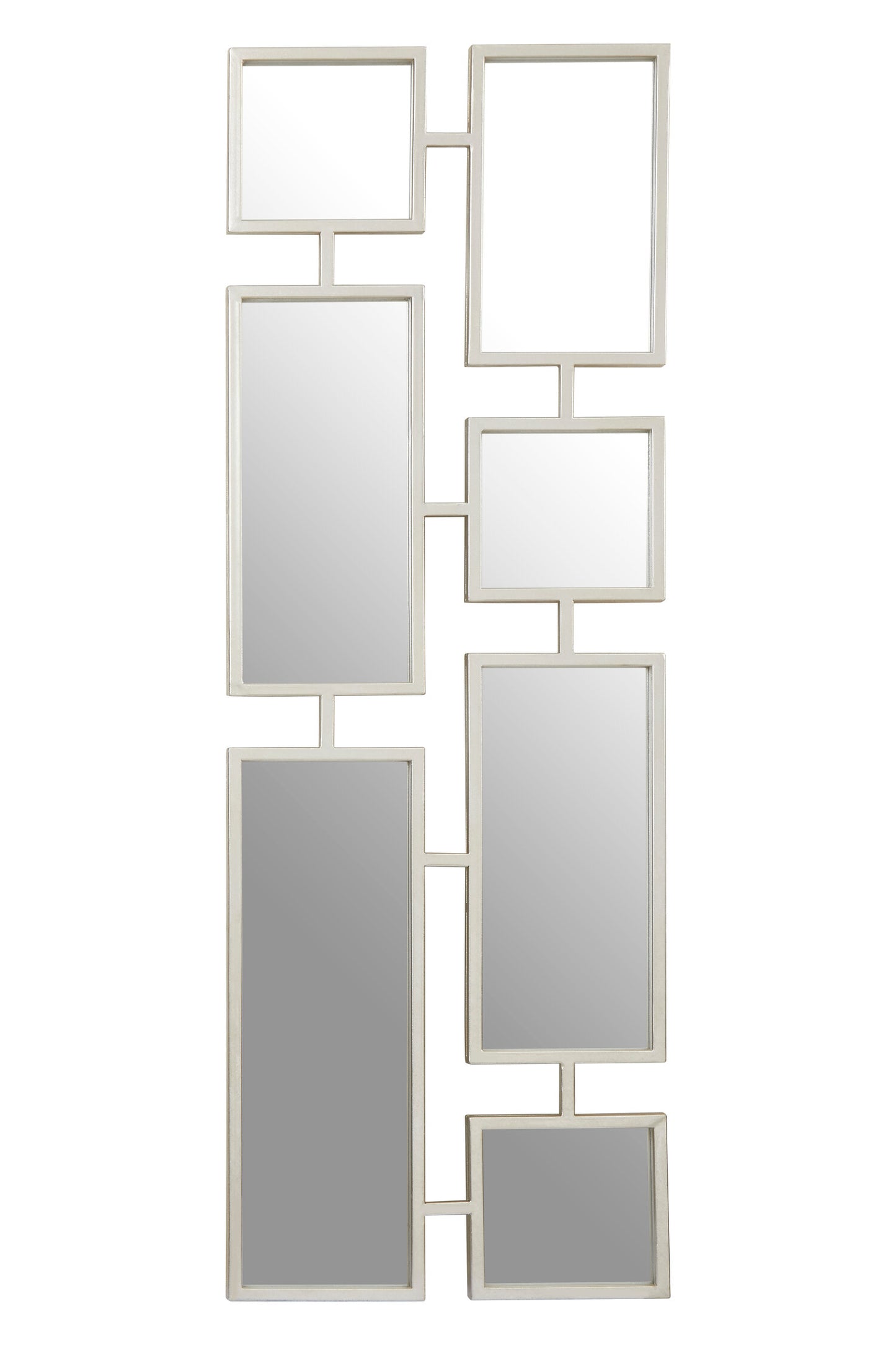 Chrono Industrial Silver Multi-Frame Wall Mirror