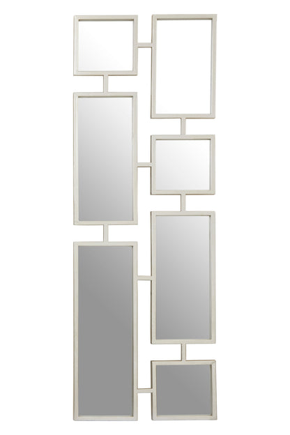 Chrono Industrial Silver Multi-Frame Wall Mirror