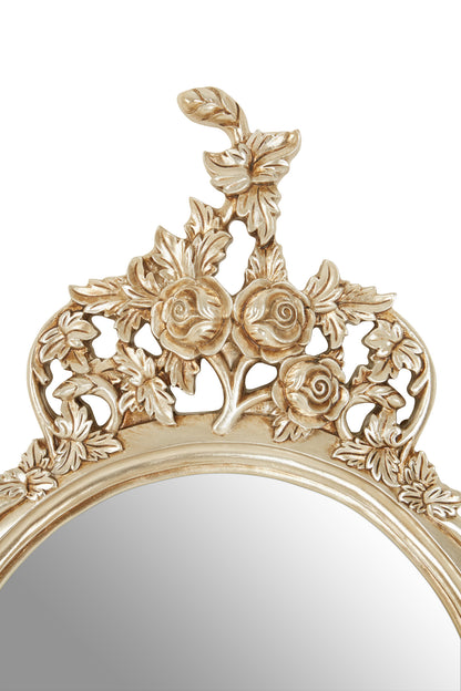 Bella Champagne Finish Round Wall Mirror