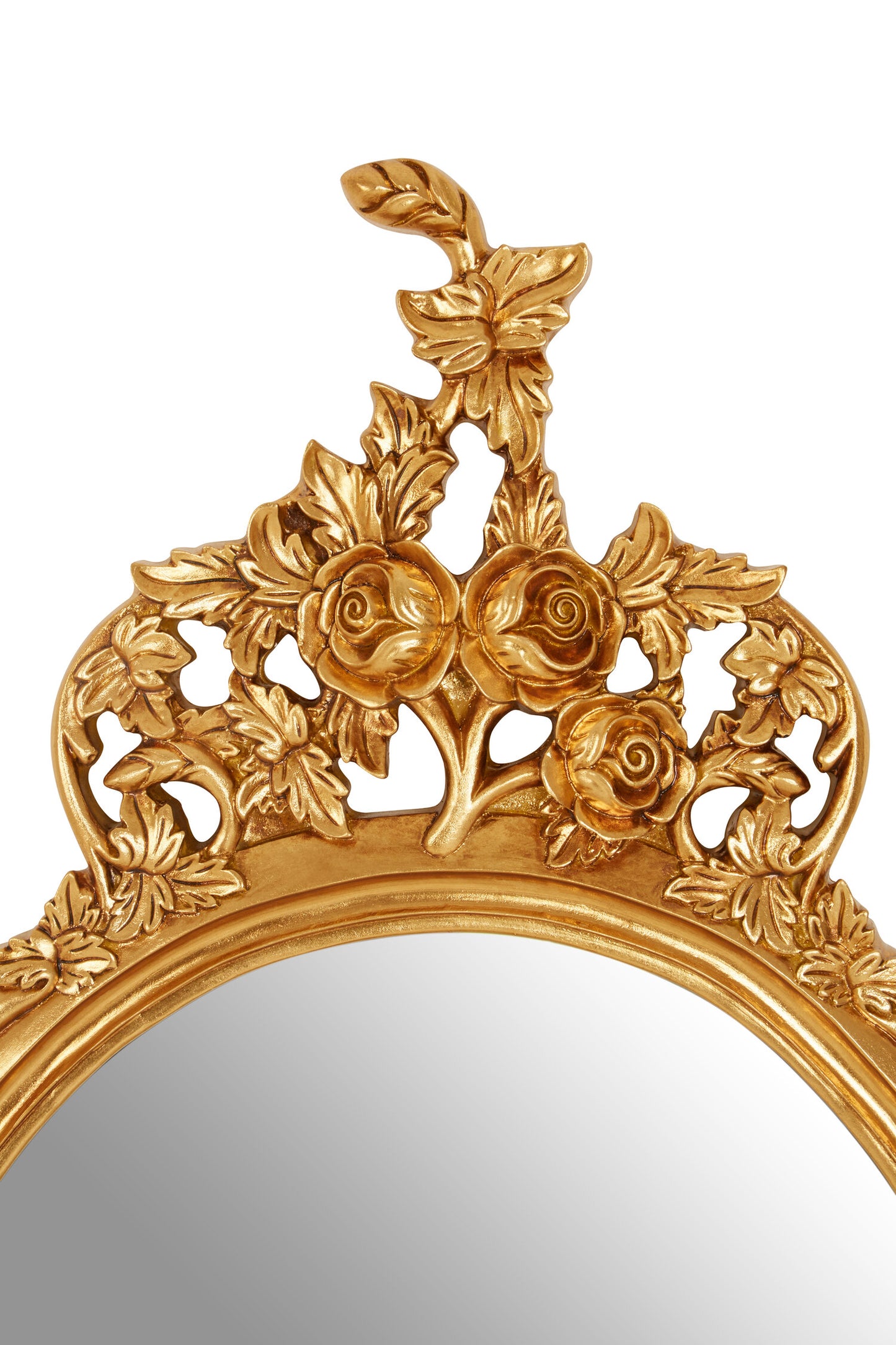 Bella Gold Finish Round Wall Mirror