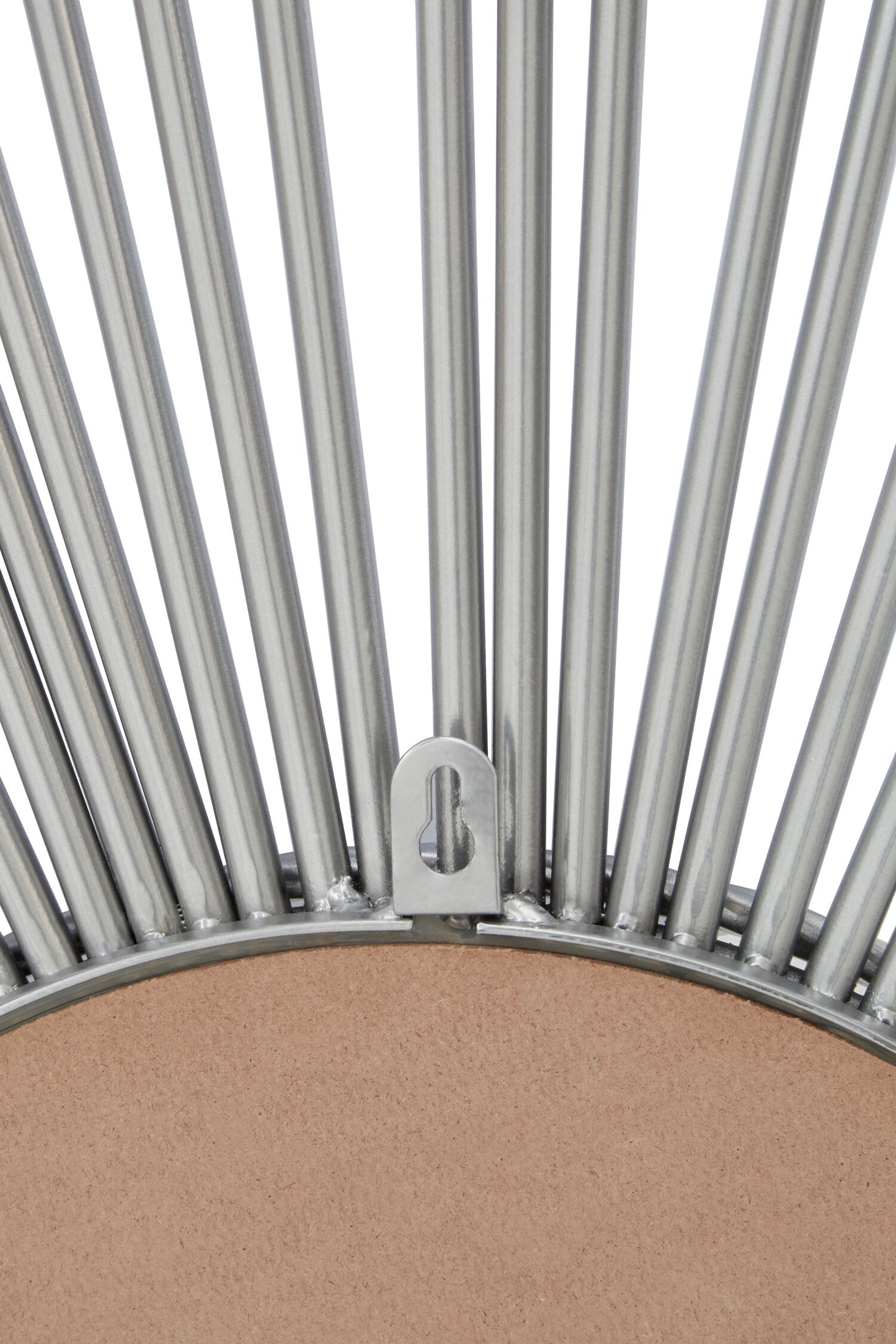 Sunburst Silver Finish Wall Mirror