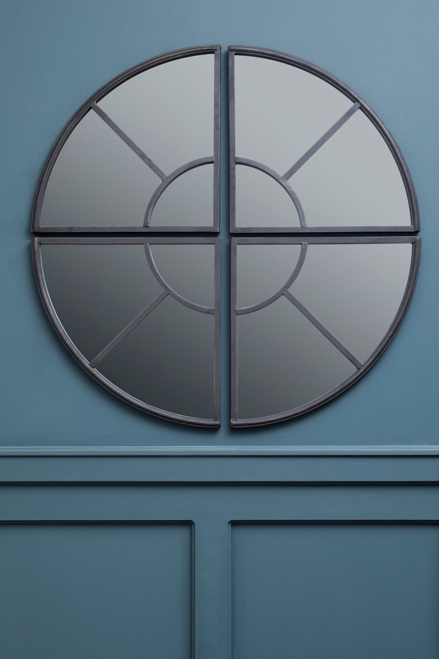 Blake Round Window Pane Wall Mirror
