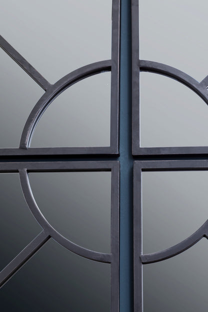 Blake Round Window Pane Wall Mirror
