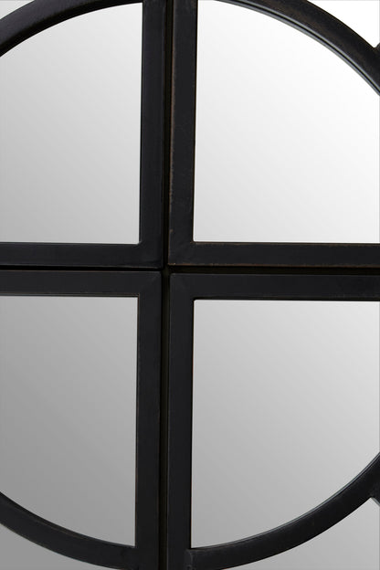 Blake Round Window Pane Wall Mirror