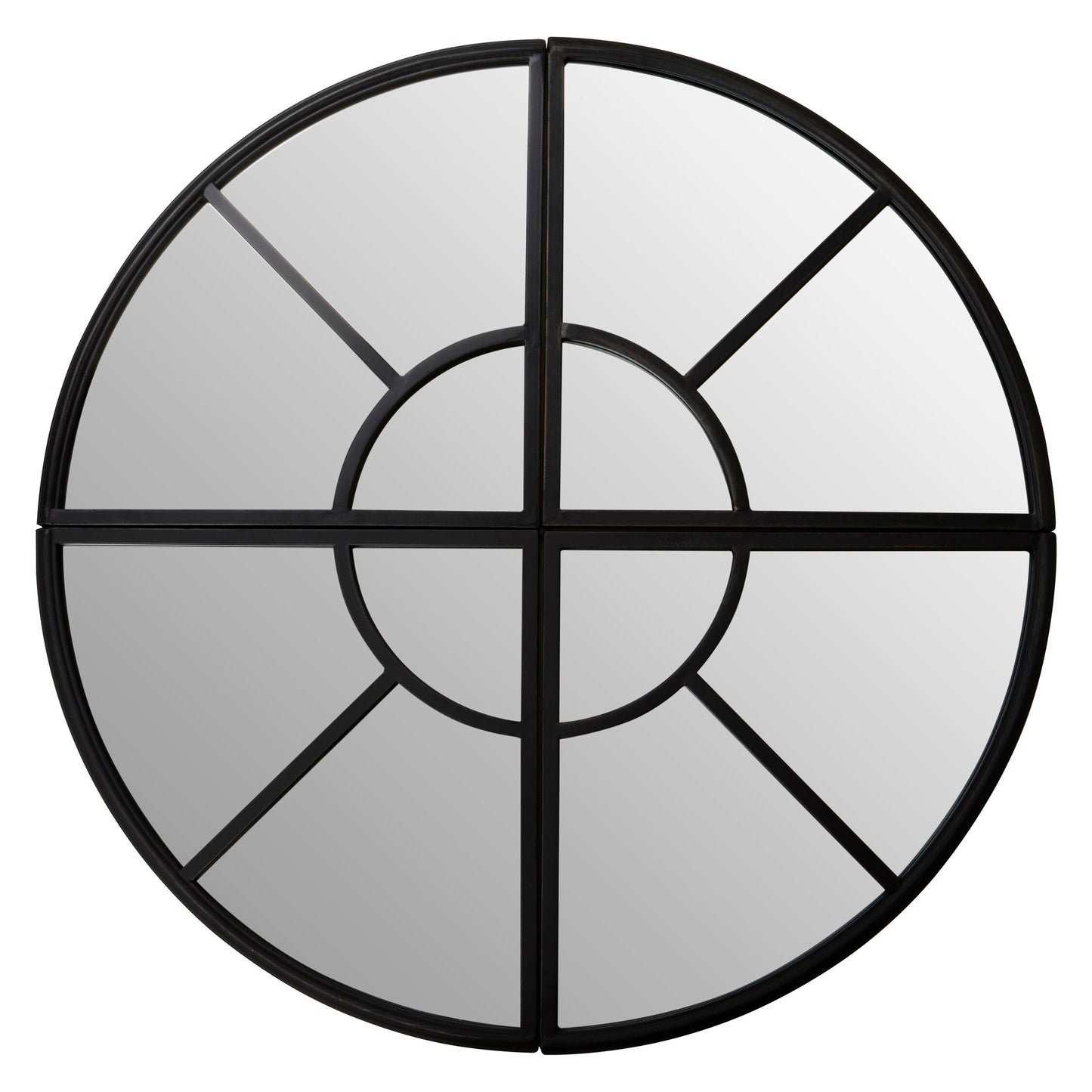 Blake Round Window Pane Wall Mirror