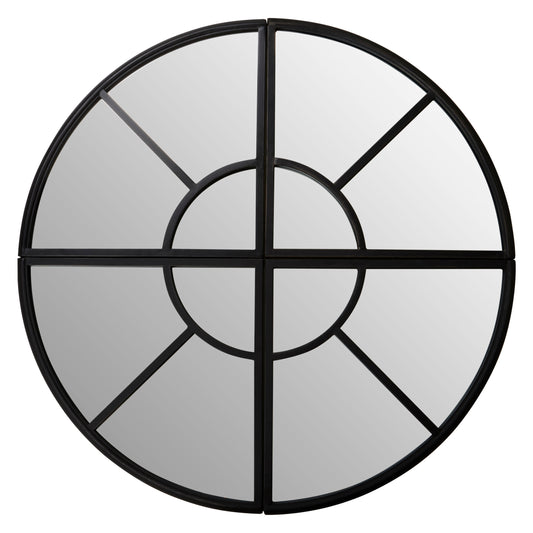 Blake Round Window Pane Wall Mirror
