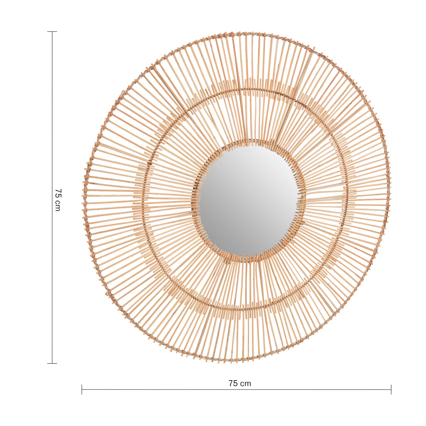 Congo Natural Rattan Wall Mirror.
