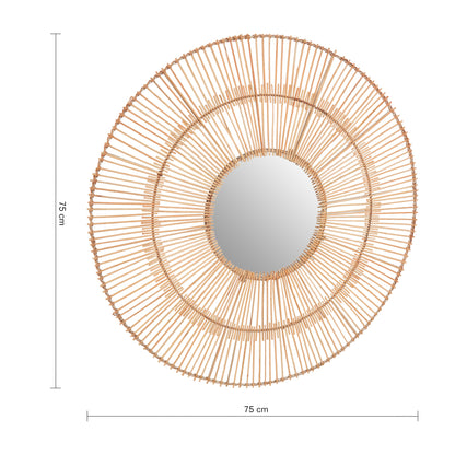 Congo Natural Rattan Wall Mirror.