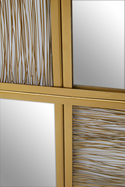 Artemis Gold Wire Wall Mirror
