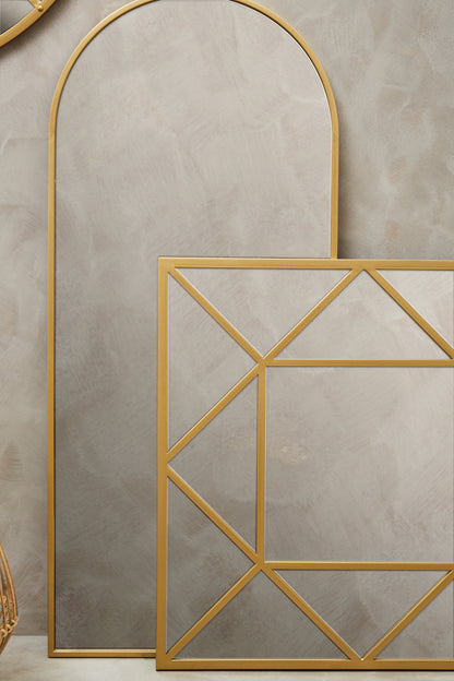 Alana Arched Gold Finish Wall Mirror