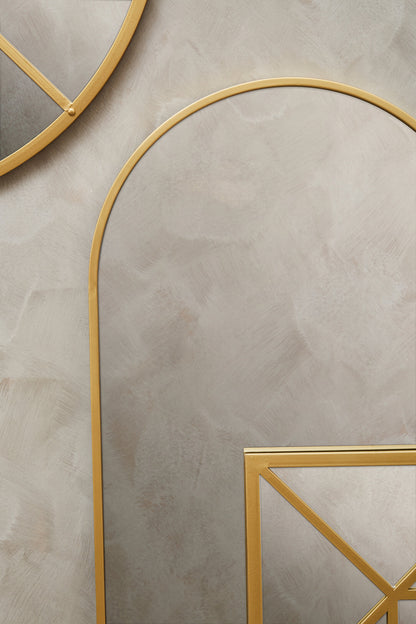 Alana Arched Gold Finish Wall Mirror