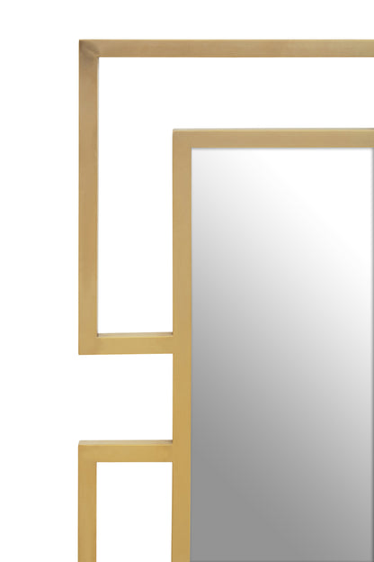 Allure Luxe Brushed Gold Small Wall Mirror