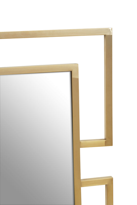 Allure Luxe Brushed Gold Small Wall Mirror