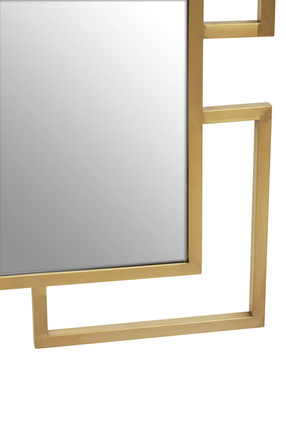 Allure Luxe Brushed Gold Small Wall Mirror