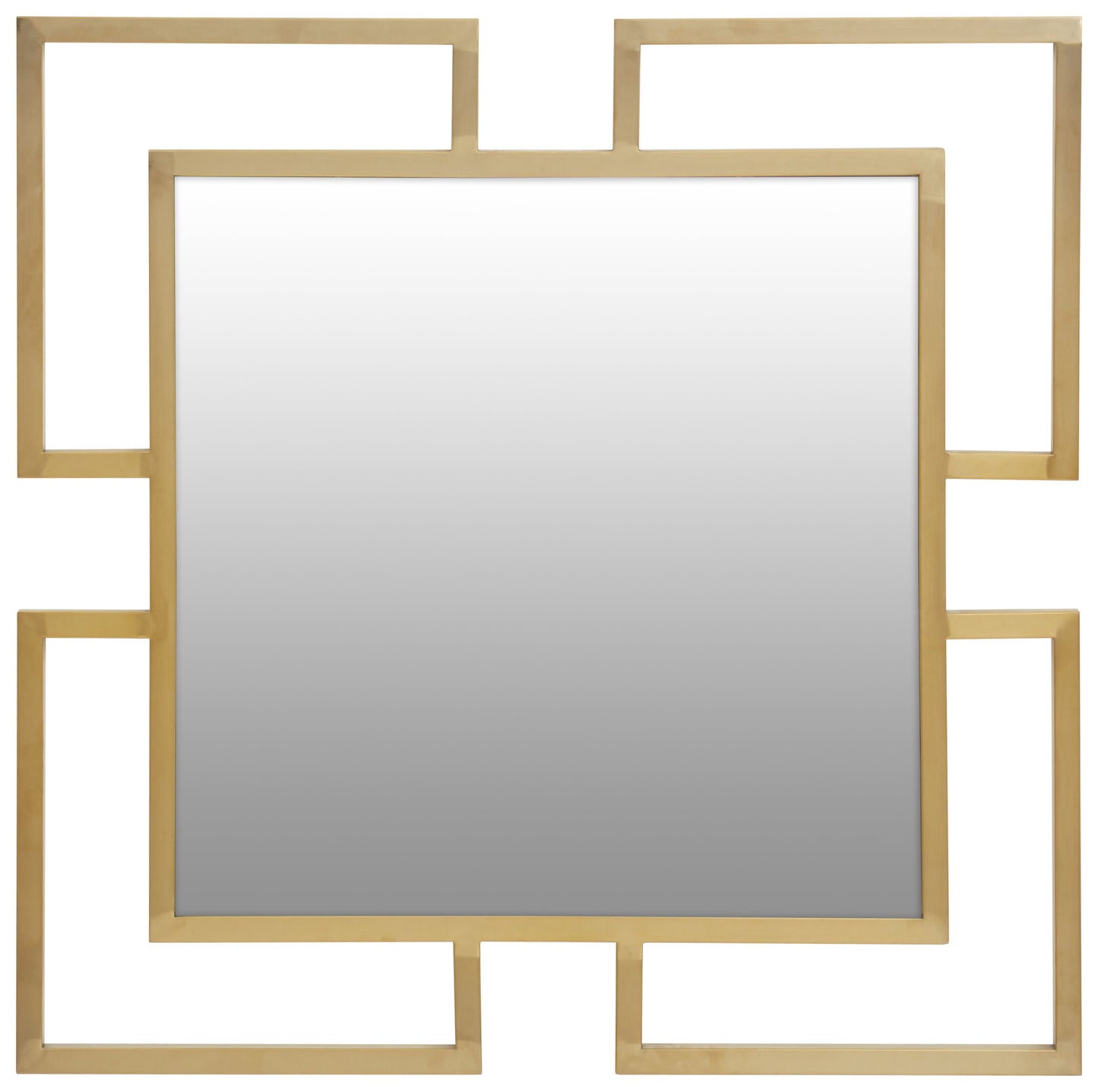 Allure Luxe Brushed Gold Small Wall Mirror