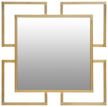 Allure Luxe Brushed Gold Small Wall Mirror