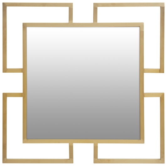 Allure Luxe Brushed Gold Small Wall Mirror