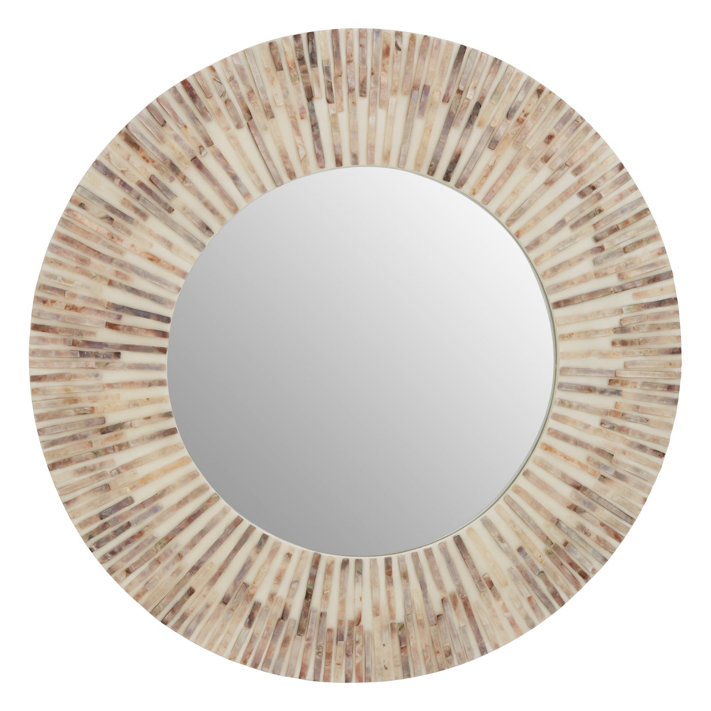 Shore Natural Shell Round Wall Mirror