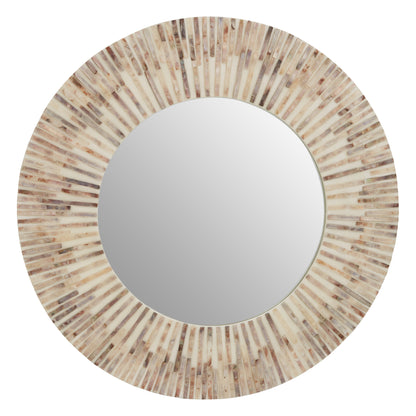 Shore Natural Shell Round Wall Mirror