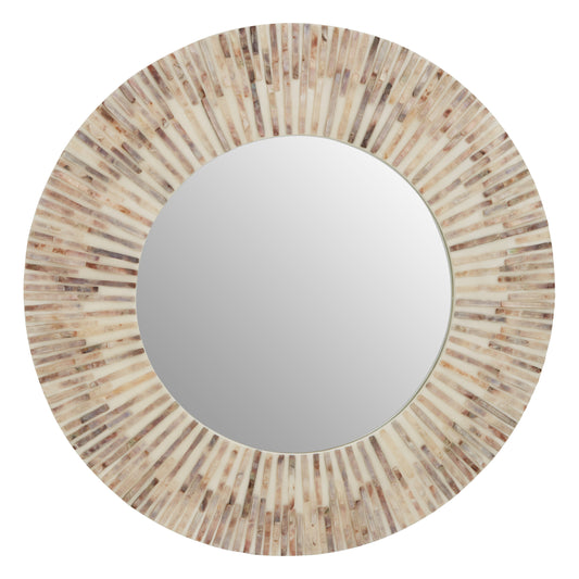 Shore Natural Shell Round Wall Mirror