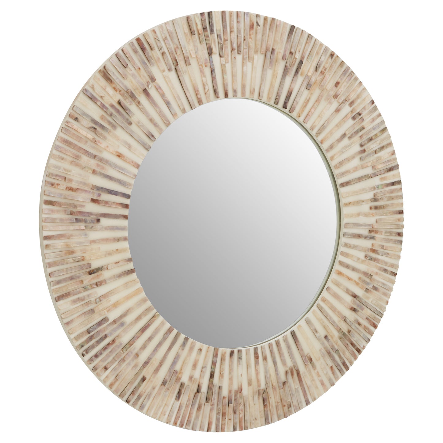 Shore Natural Shell Round Wall Mirror
