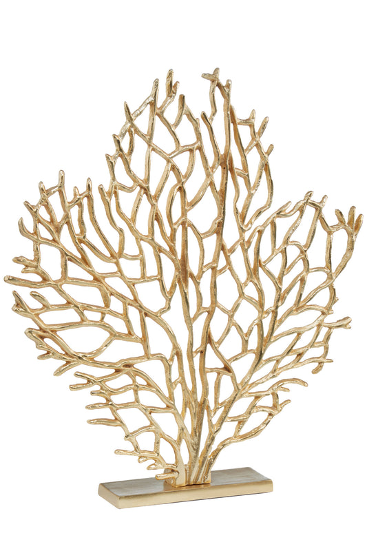 Luxe Decor Large Gold Coral Metal Sculpture