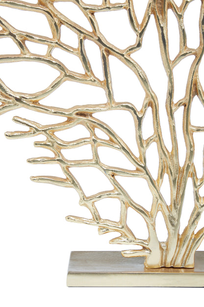 Luxe Decor Large Gold Coral Metal Sculpture