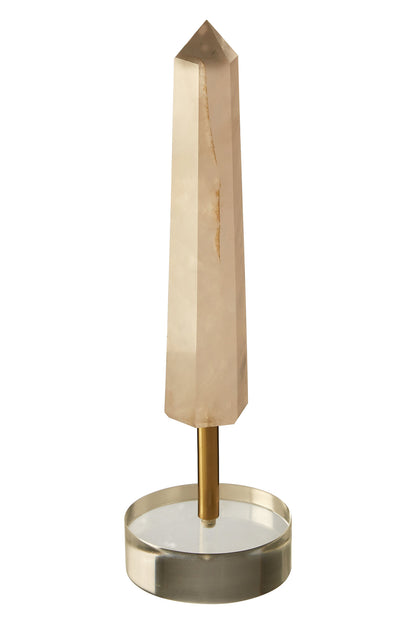 Luxe Decor Large Pink Gold Obelisk Sculpture