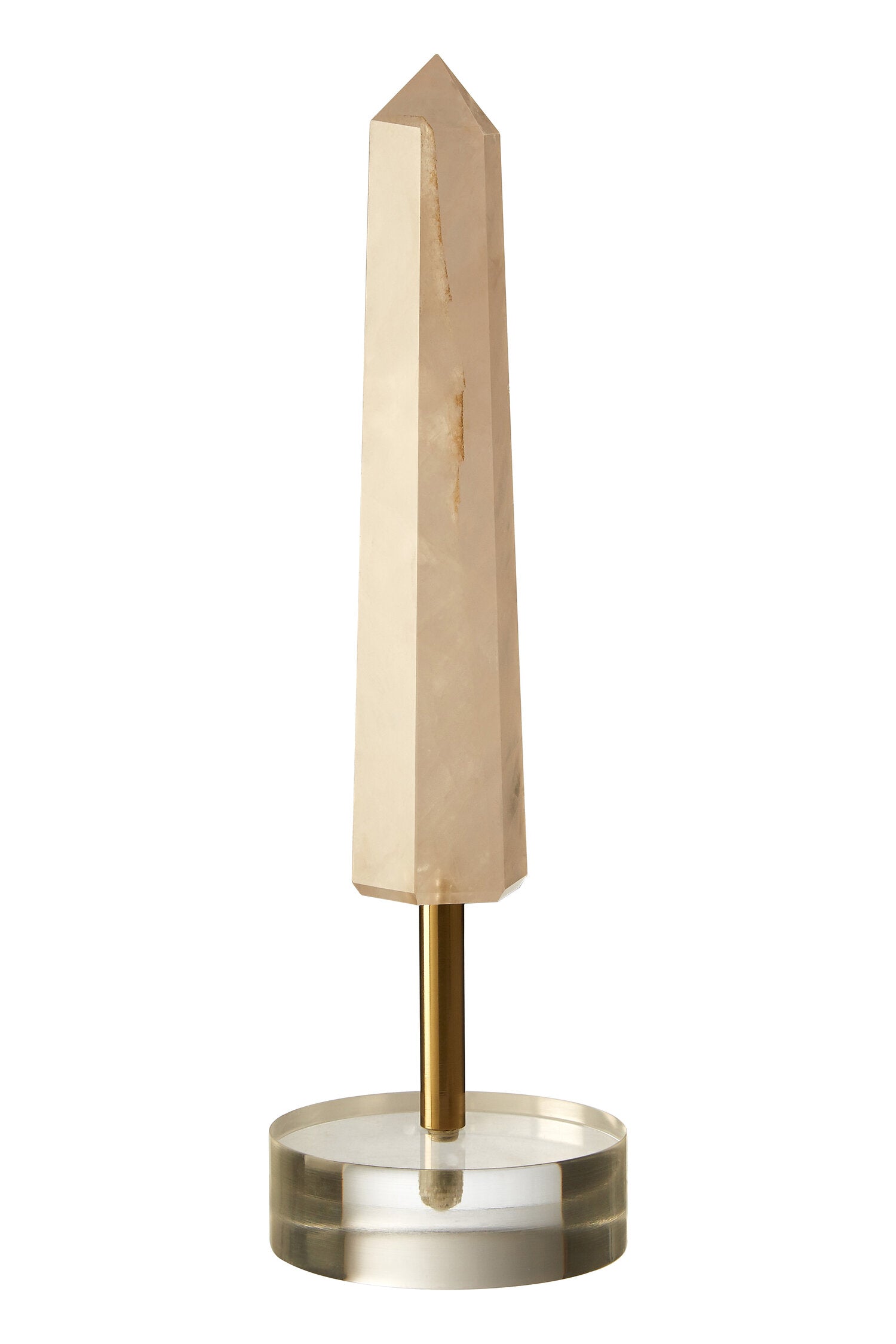 Luxe Decor Large Pink Gold Obelisk Sculpture | Bali & Blue