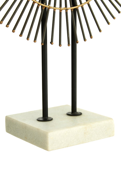 Luxe Decor Metallic Quill Sculpture with Marble Base