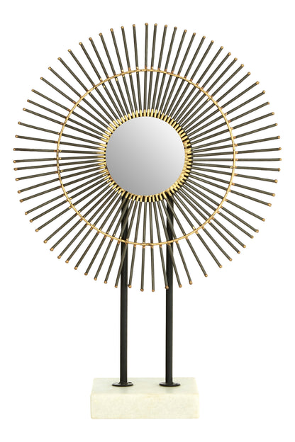 Luxe Decor Metallic Quill Sculpture with Marble Base | Bali & Blue
