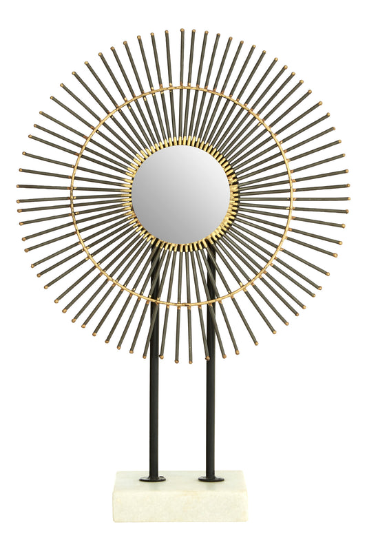 Luxe Decor Metallic Quill Sculpture with Marble Base | Bali & Blue