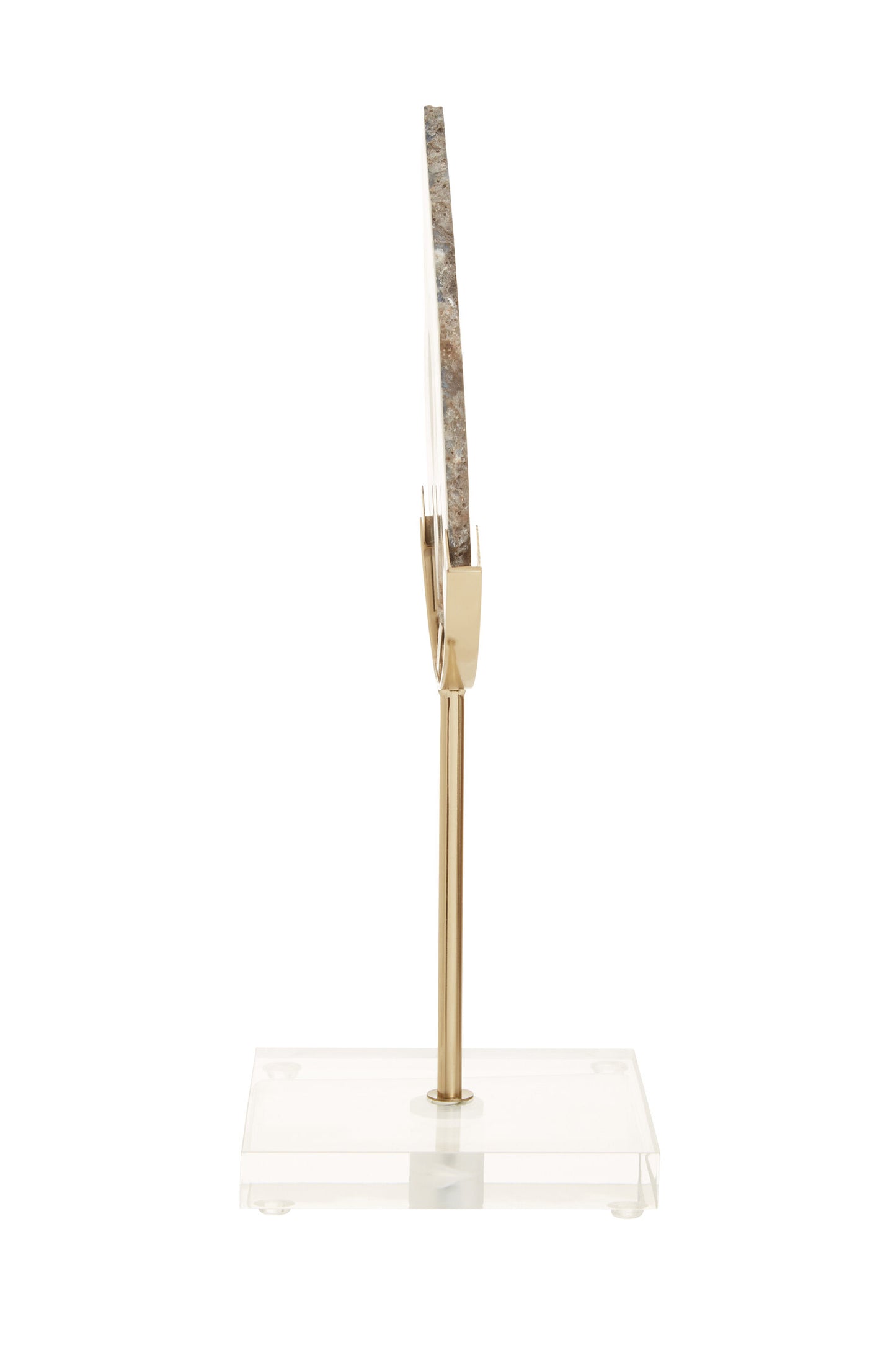 Luxe Decor Black Gold Agate Modern Sculpture