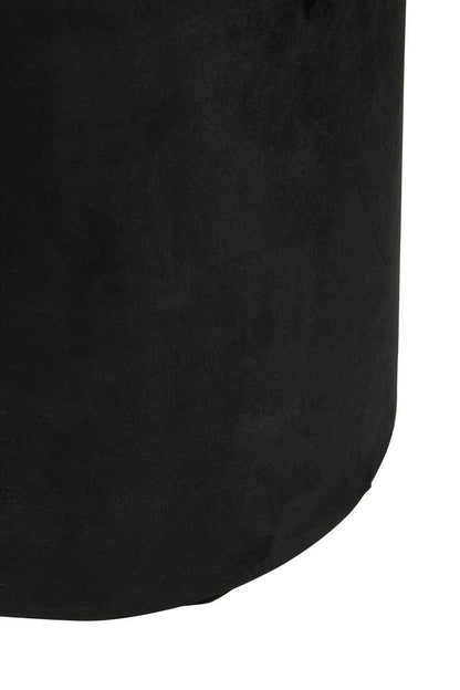 Lafayette Black Velvet Pouffe