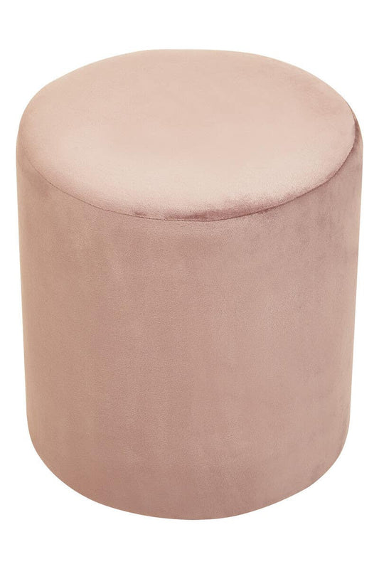 Lafayette Dusky Pink Velvet Pouffe