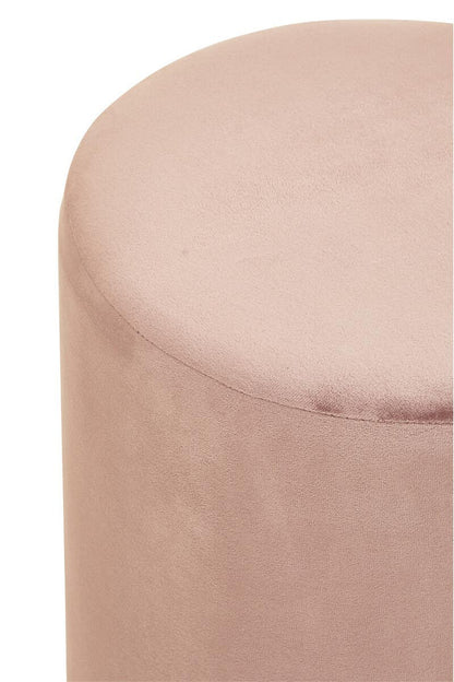 Lafayette Dusky Pink Velvet Pouffe