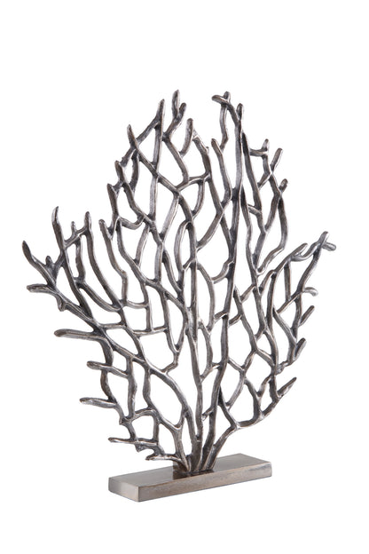 Luxe Decor Small Black Nickel Coral Sculpture
