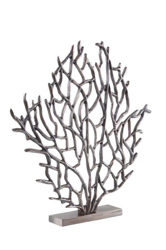 Luxe Decor Small Black Nickel Coral Sculpture