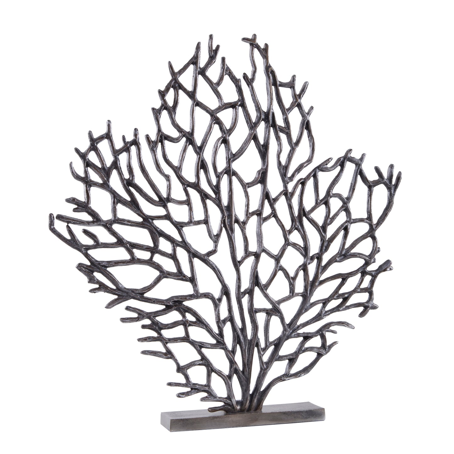 Luxe Decor Large Black Nickel Coral Sculpture