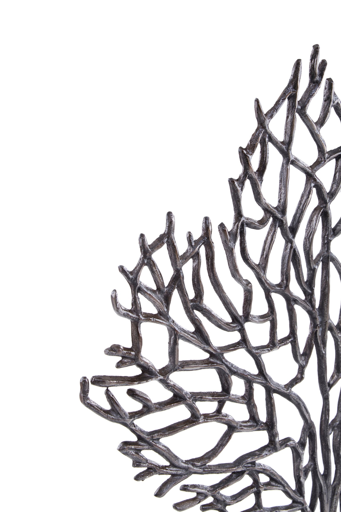 Luxe Decor Large Black Nickel Coral Sculpture