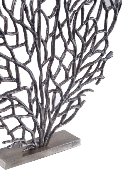 Luxe Decor Large Black Nickel Coral Sculpture