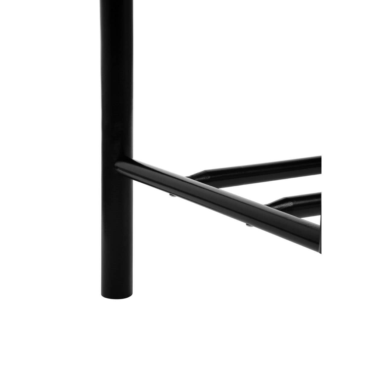Bali Natural Rope and Black Wood Small Bench