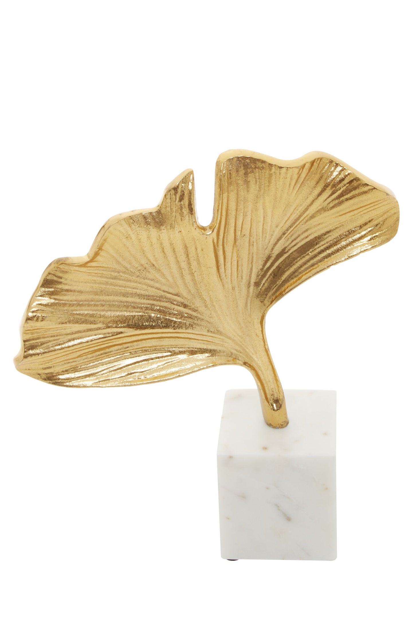 Luxe Decor Gold Ginkgo Metal Sculpture