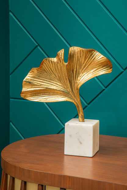 Luxe Decor Gold Ginkgo Metal Sculpture