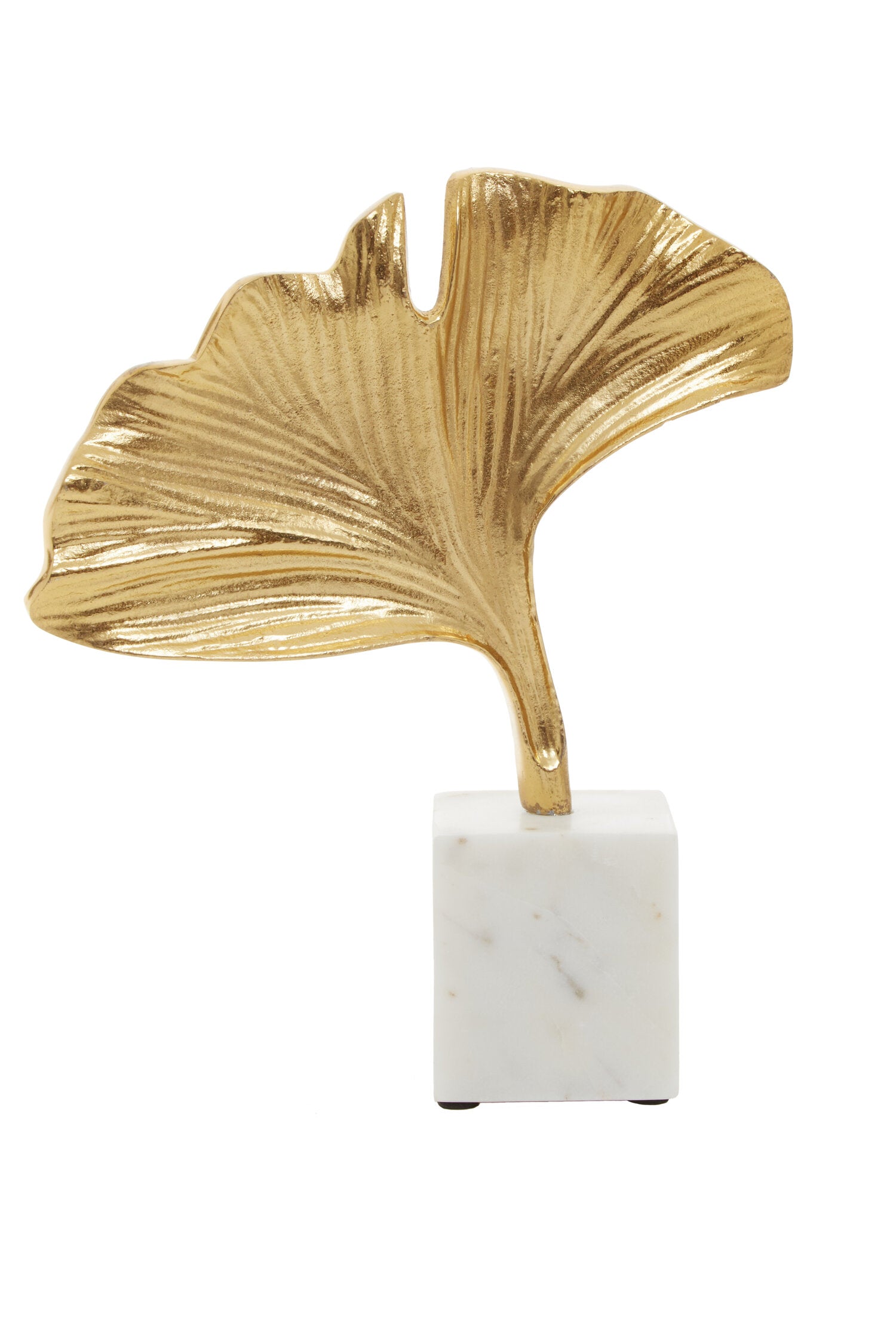 Luxe Decor Gold Ginkgo Metal Sculpture | Bali & Blue