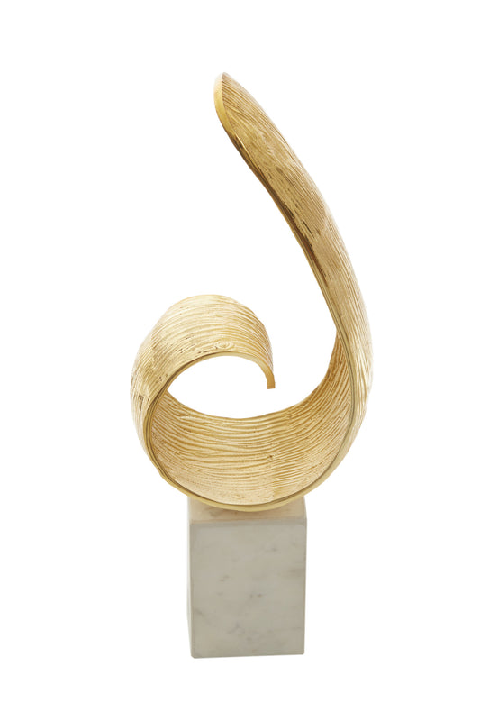 Luxe Decor Gold Curl Metal Sculpture